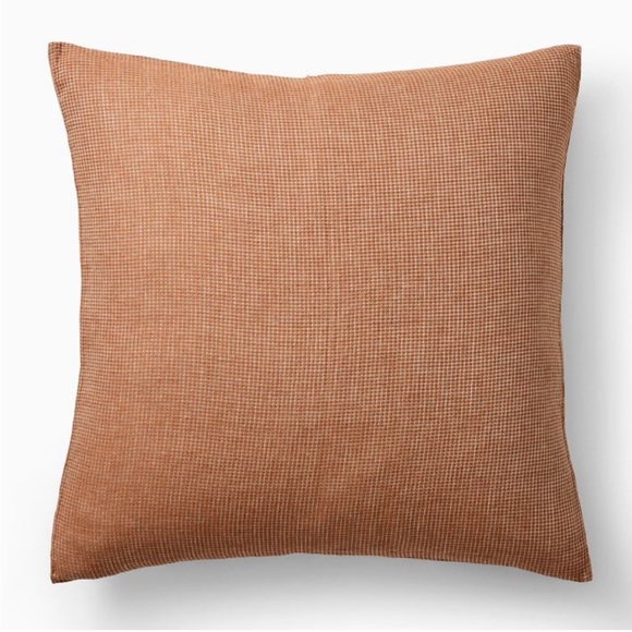 West Elm Bedding We European Flax Linen Mini Waffle Euro Sham In Terracotta Poshmark